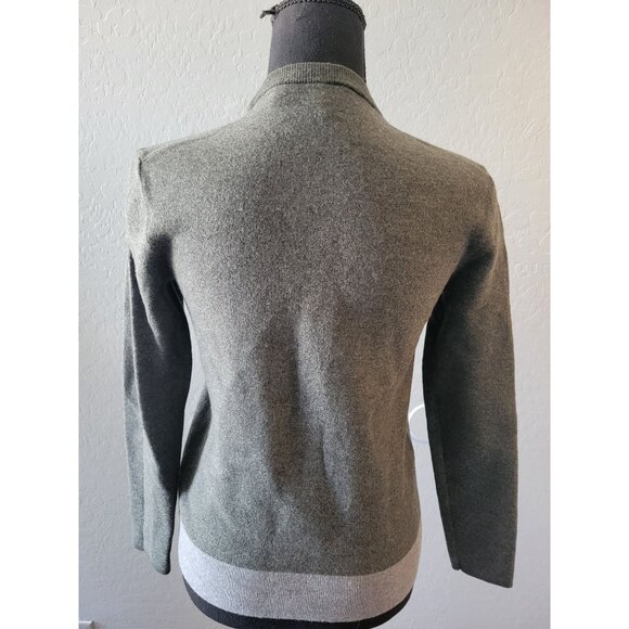 Theory Gray Long Sleeve Merino Wool Sweater Size S Office Wear Wedding Casual - Picture 4 of 8